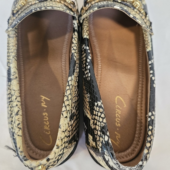 Circus NY By Sam Edelmen Deana Snakeskin Print Bit Chunky Loafers - Picture 6 of 8